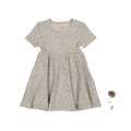 The Printed Short Sleeve Dress - Elise Ribbed