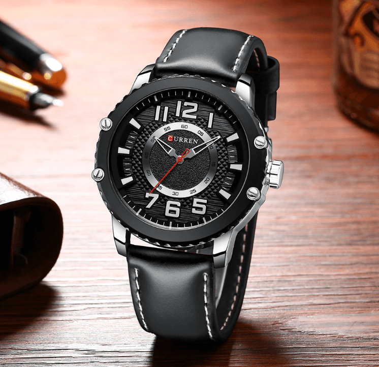 Men's Sporty Waterproof Chronograph Watch with Large Number Details