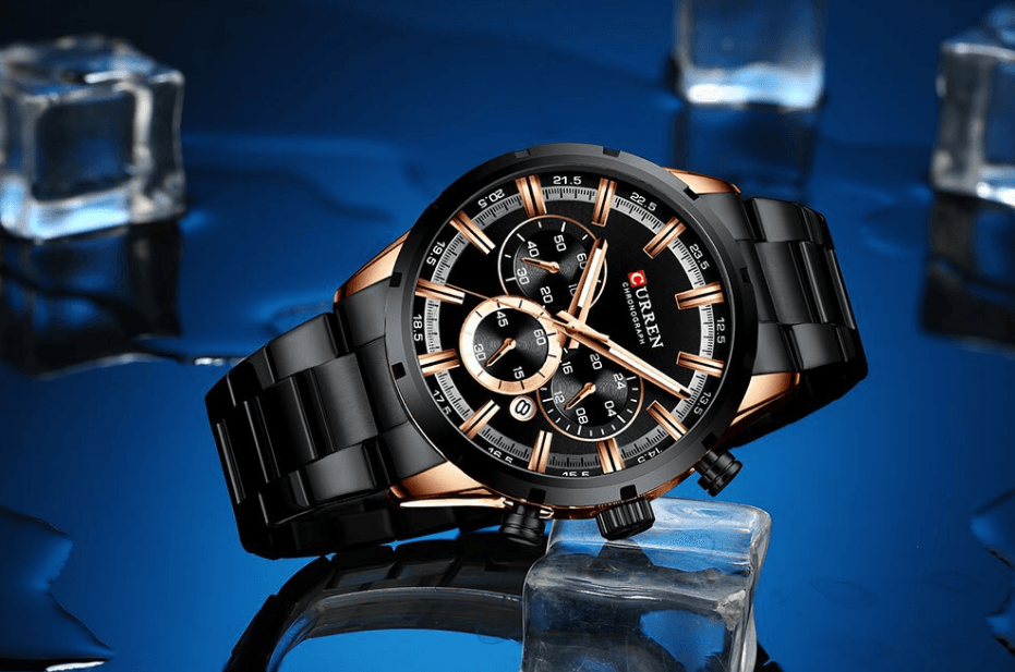 CURREN Men's Waterproof Sport Chronograph Watch with Date Display