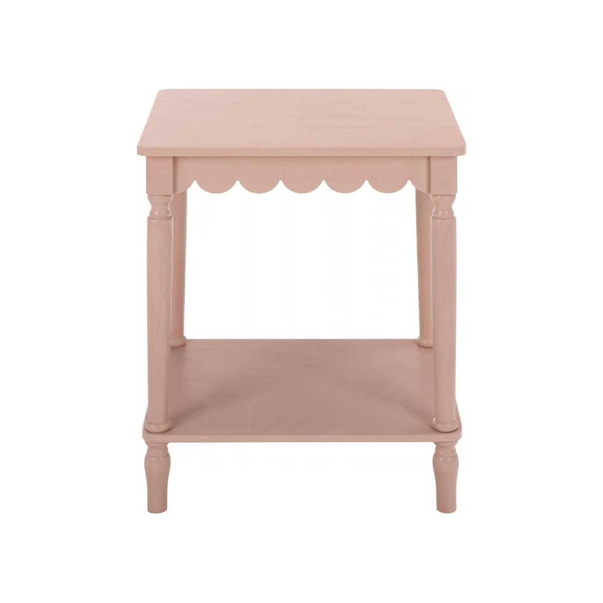 Mattie Scalloped Side Table in Pink