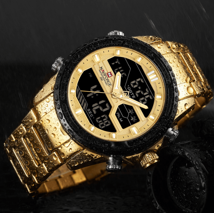 Men's Waterproof Analog Digital Multifunction Business Watch