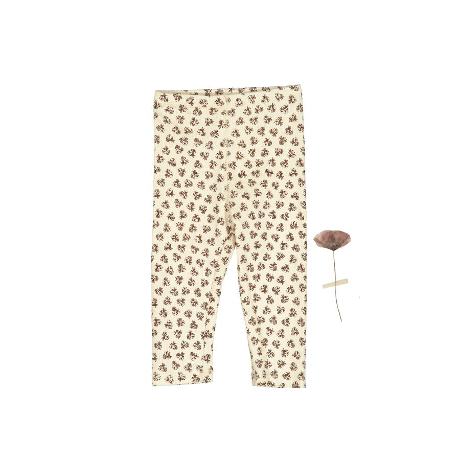 The Printed Legging -  Neutral Floral