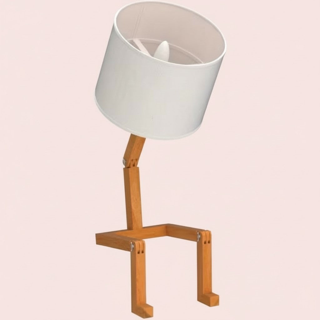 Modern Foldable Wooden Desk Lamp – Minimalist Adjustable Table Light