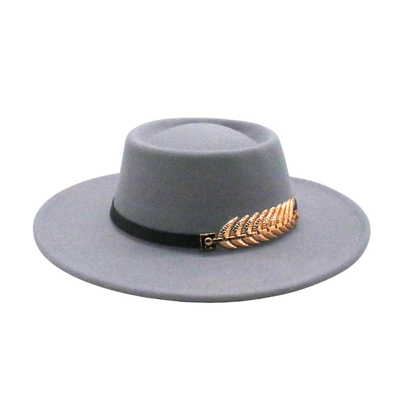 Foldable Short Brim Fedora Hat for Autumn and Winter