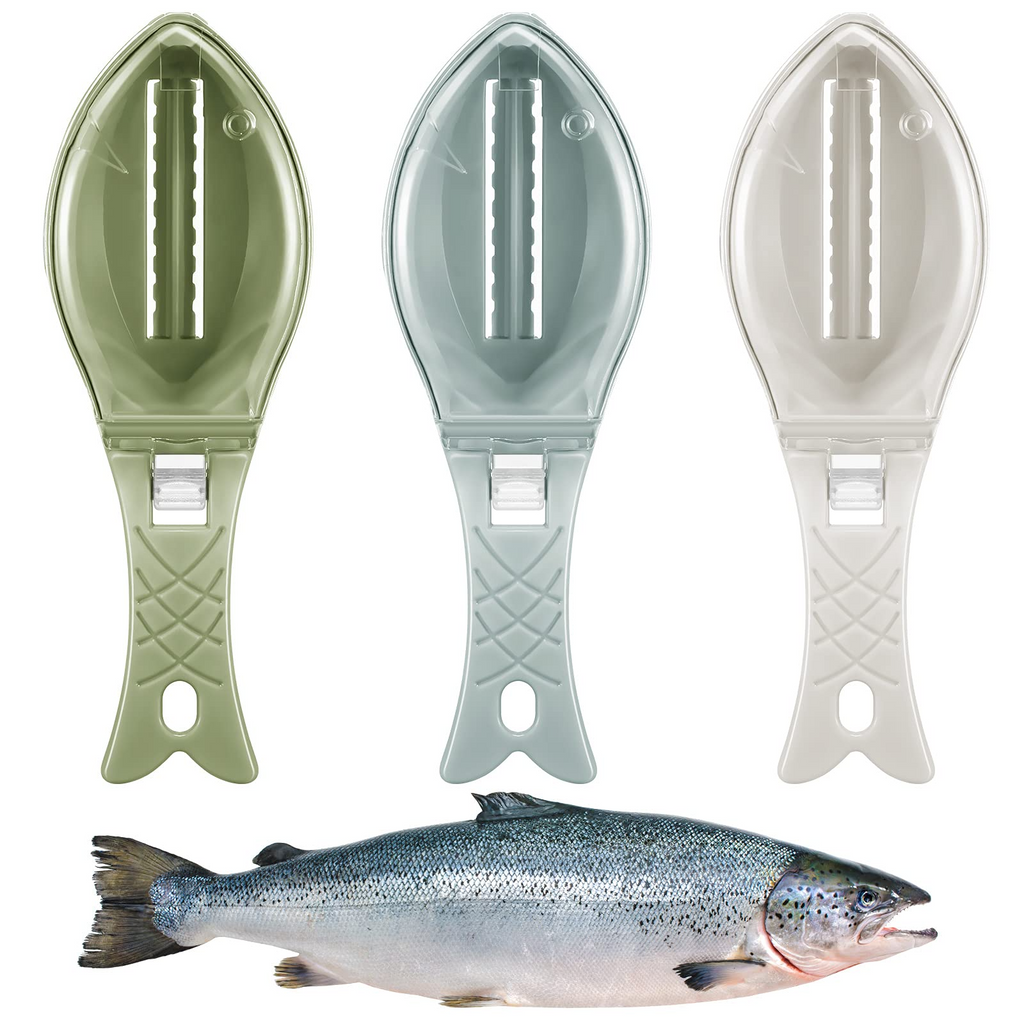 Modern Fish Scaler Scraper Tool with Mess-Free Cover, 20cm Length