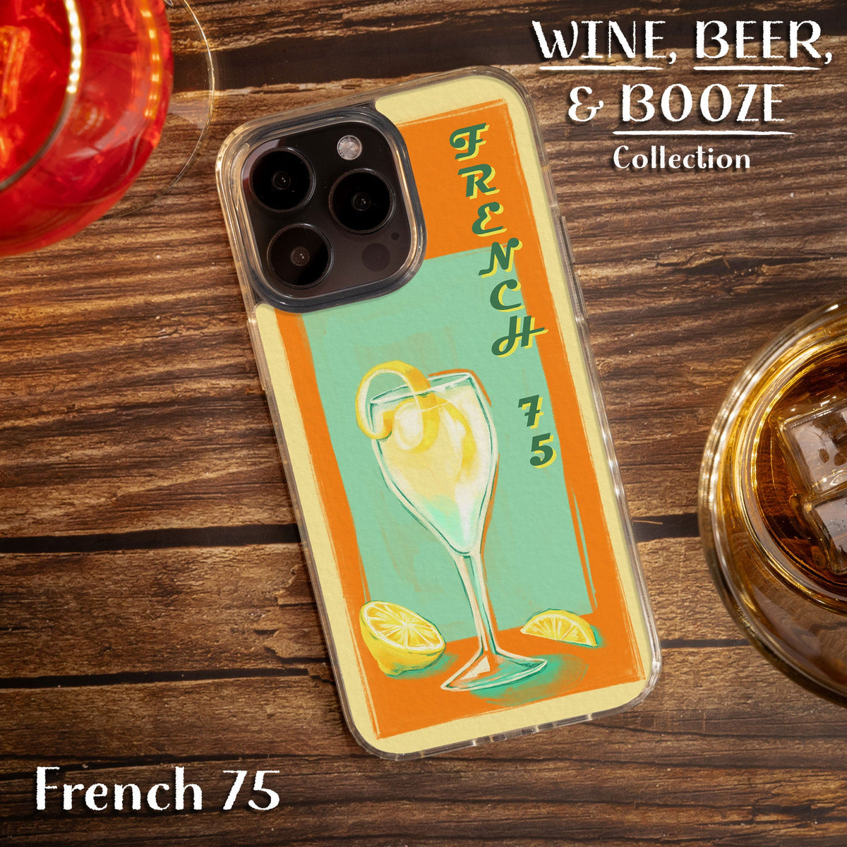Wine, Beer, & Booze Mag-Safe Case for iPhone 15 Series