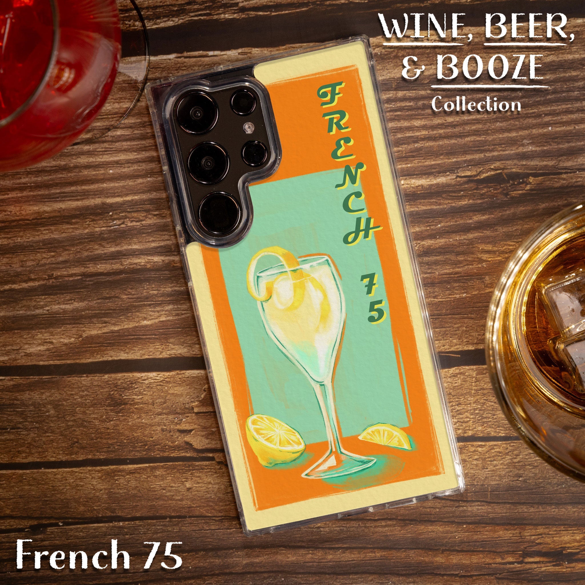 Wine, Beer & Booze Print Case for Samsung Galaxy S22, S22+, S22 Ultra