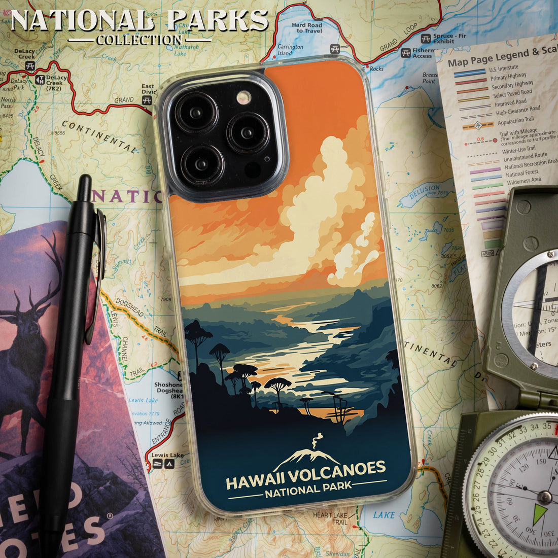 National Parks Hawaii Volcanoes HD Apple iPhone 16 Mag-Safe Phone Case