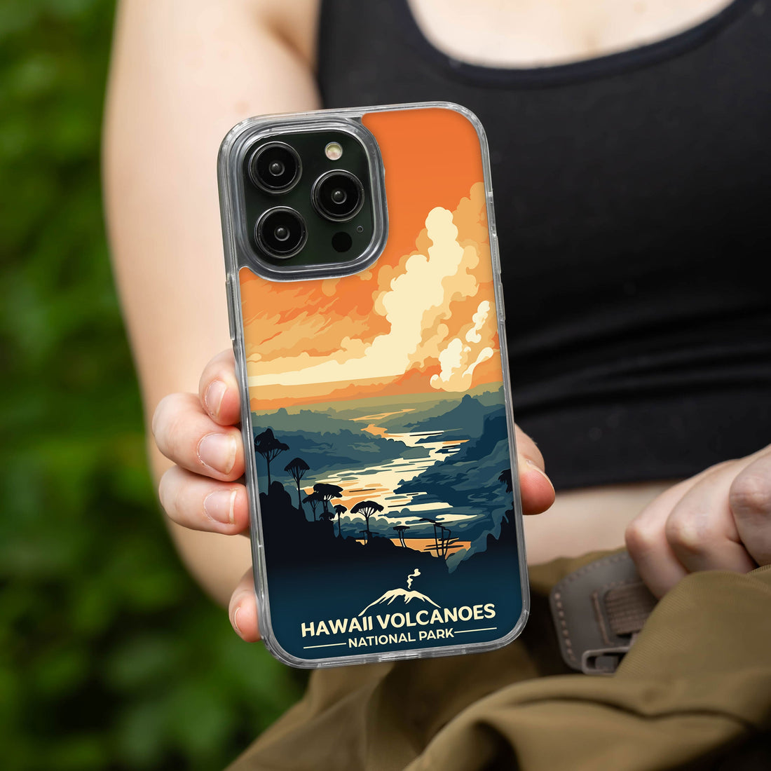 National Parks Hawaii Volcanoes HD Apple iPhone 15 Series Mag-Safe Phone Case