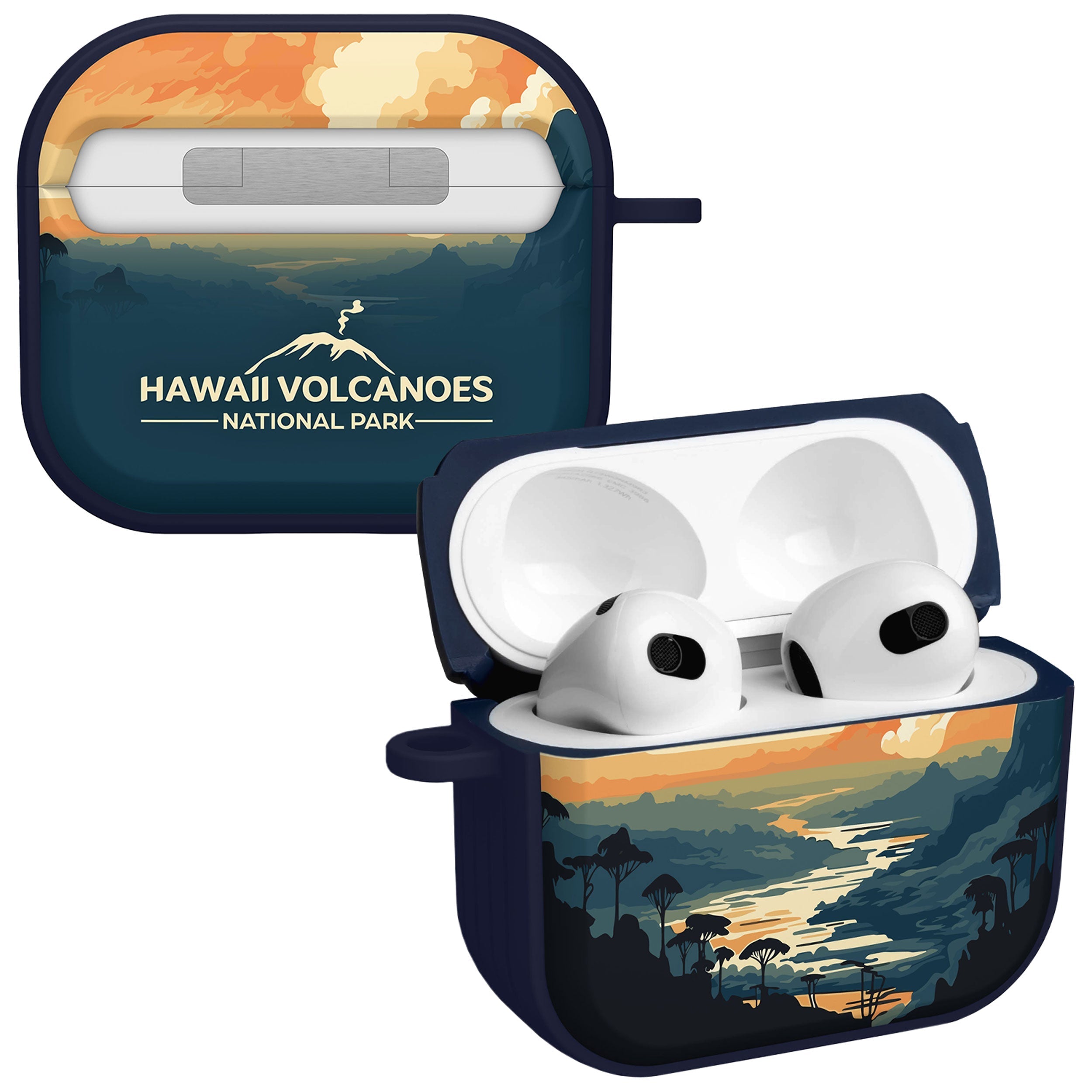 National Parks Hawaii Volcanoes HDX Apple Airpods Gen 3 Case Cover