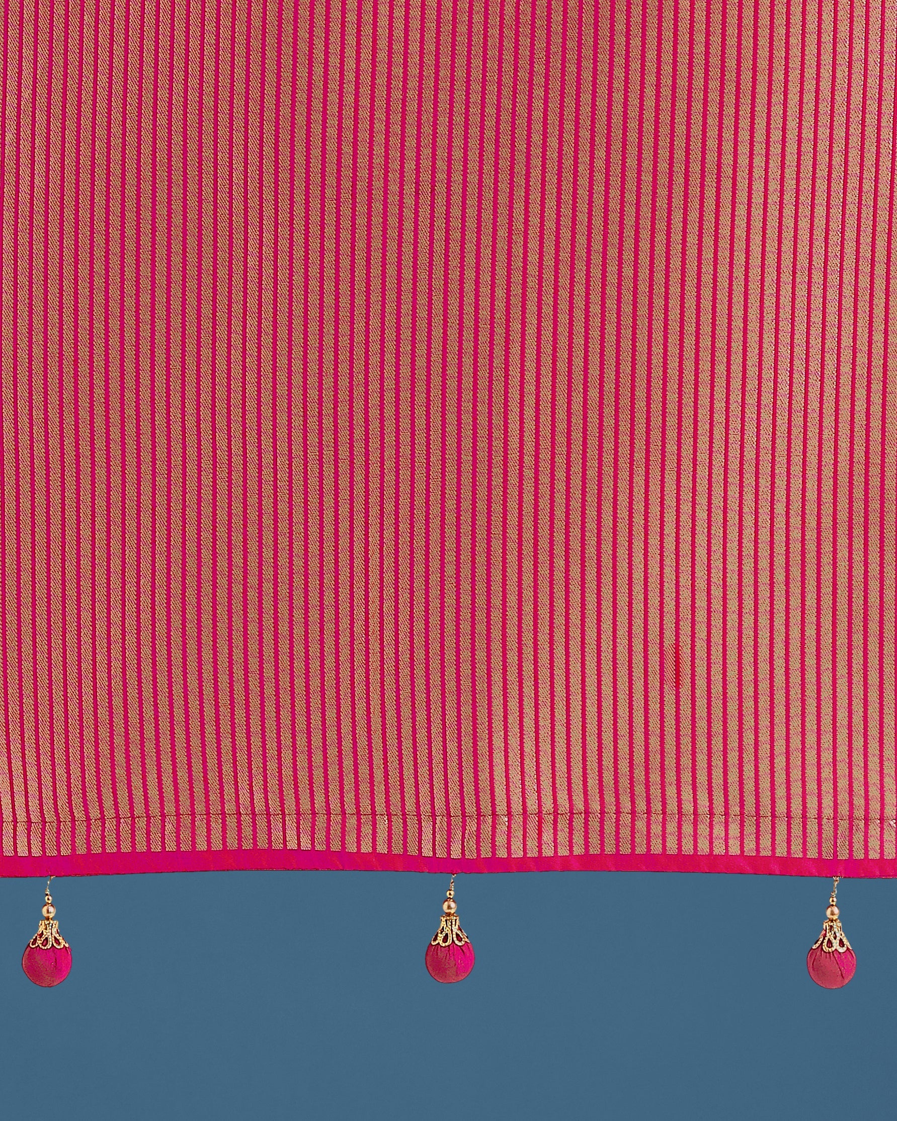 Rani Pink Banarasi Silk Zaal Pattern Traditional Saree