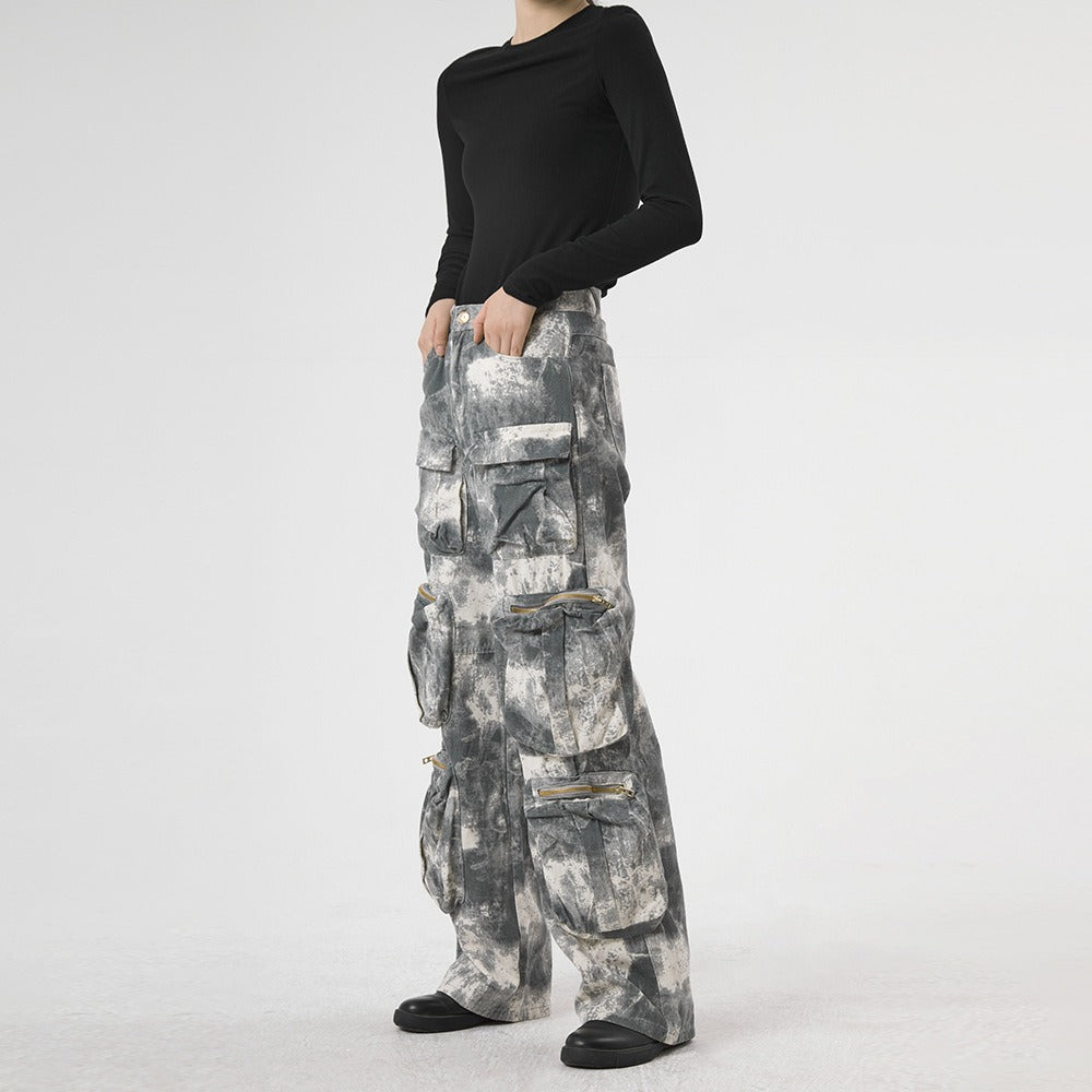 Women's High Waist Camouflage Cargo Pants Loose Fit Harajuku Style - Image 3