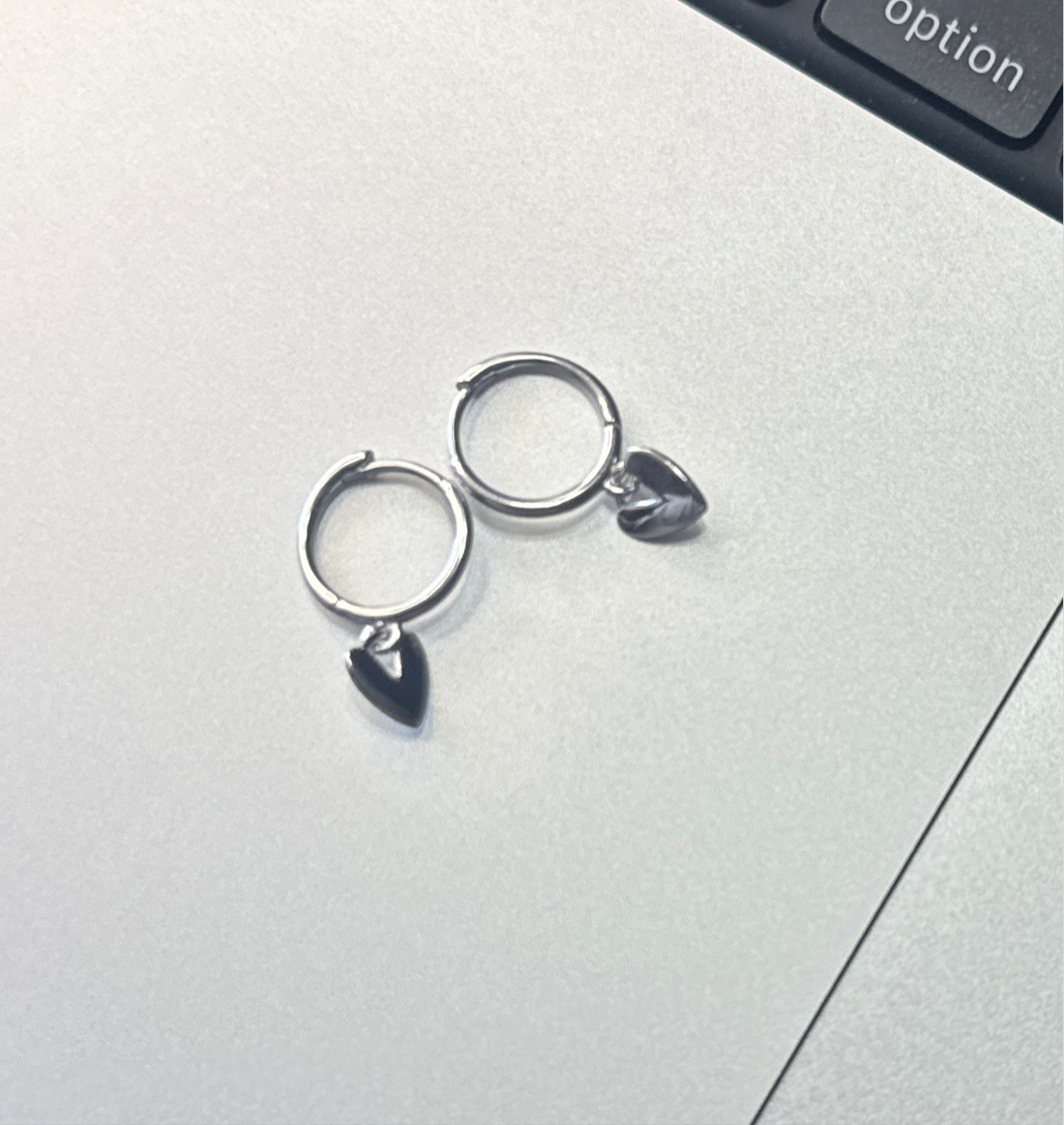 925 Sterling Silver Hoop Heart Dangle for kids and Adults with Sensitive Skin.