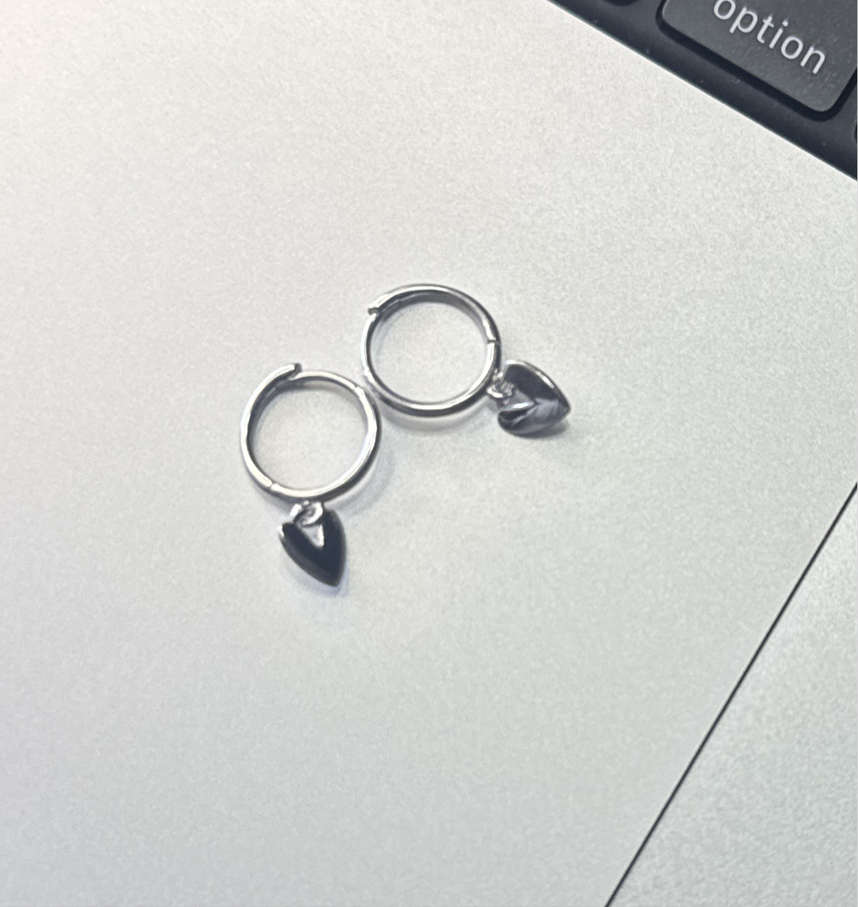 925 Sterling Silver Hoop Heart Dangle for kids and Adults with Sensitive Skin.