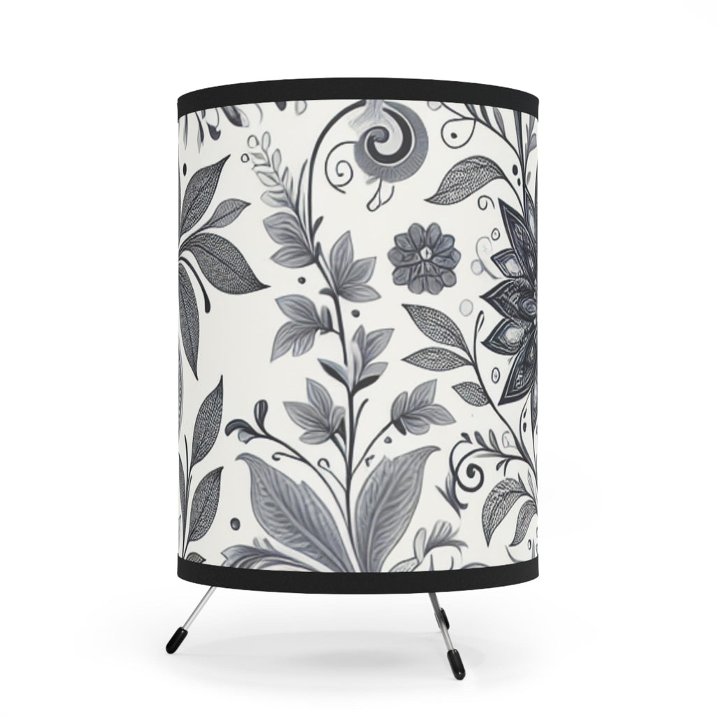 Floral Tripod Floor Lamp for Modern Living Room Decor