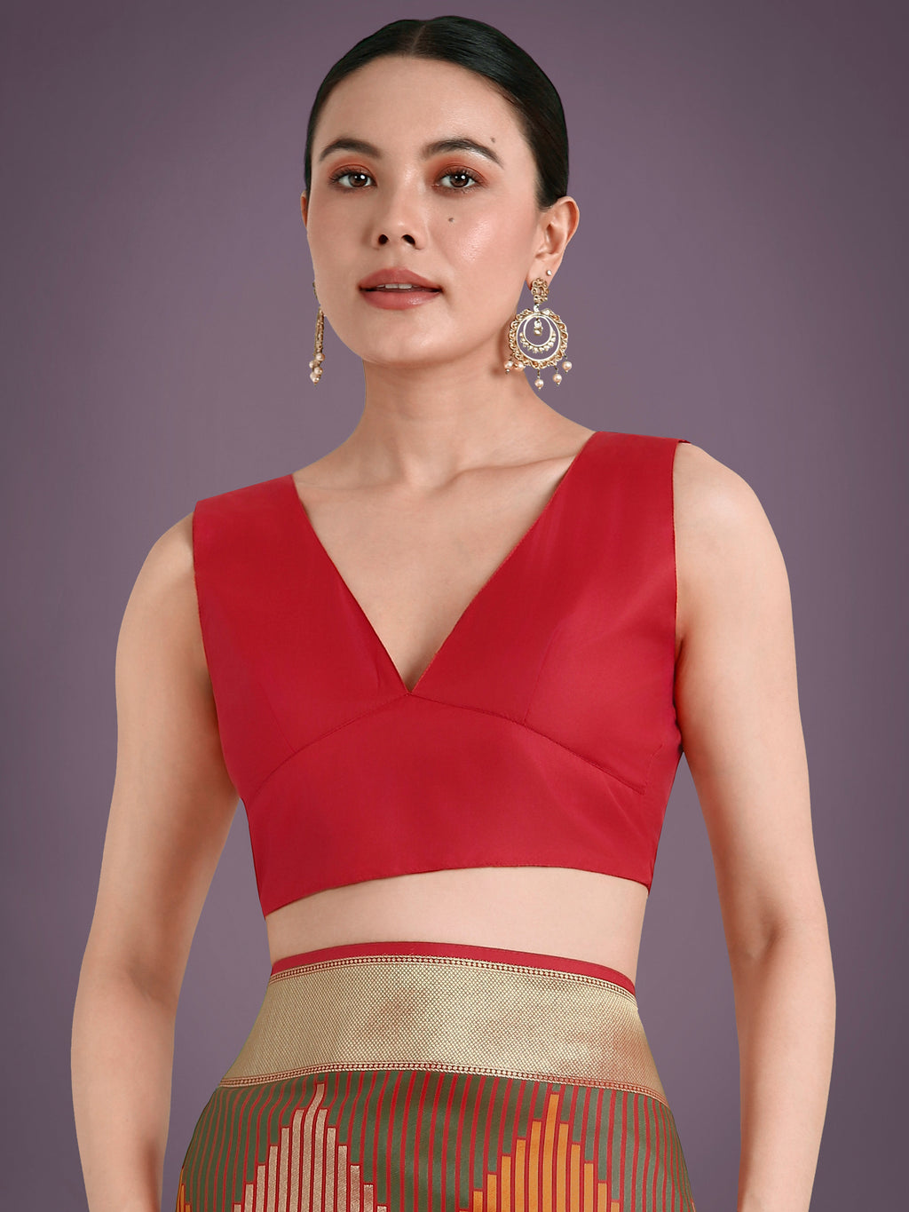 Red Banarasi Silk Saree with Intricate Zari Weaving