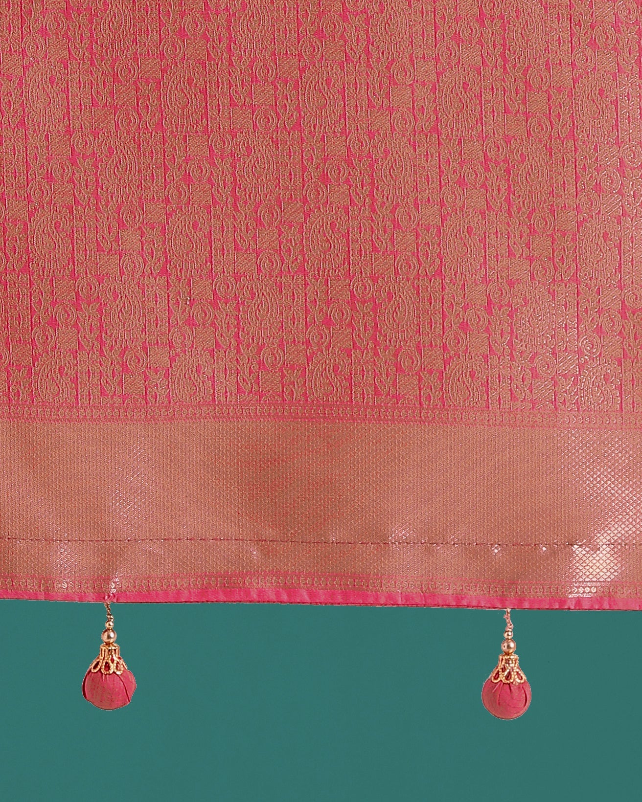 Classic Pink Banarasi Silk Saree with Zari Weaving