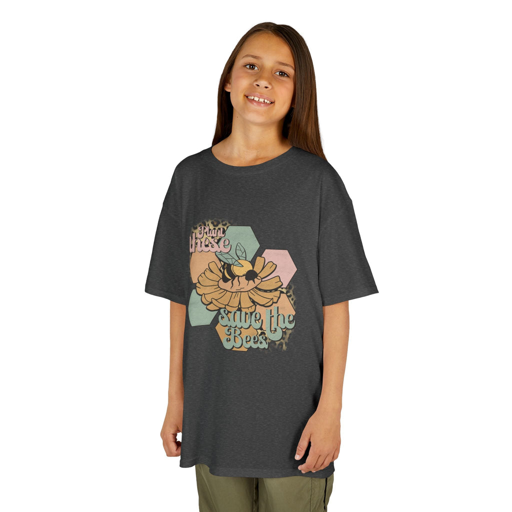 Kids Heavy Cotton Gildan 'Save the Bees' Graphic Hive Tee