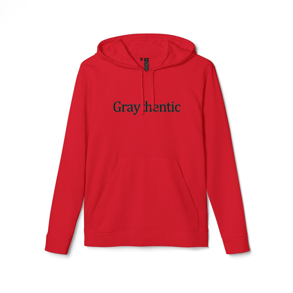Unisex Fleece Pullover Hoodie in Red, Dark-Gray and White