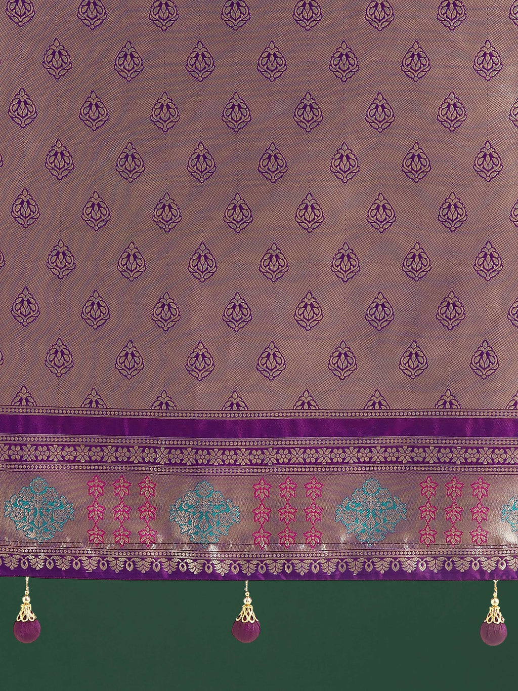 Classic Purple Banarasi Silk Saree with Zari Weaving
