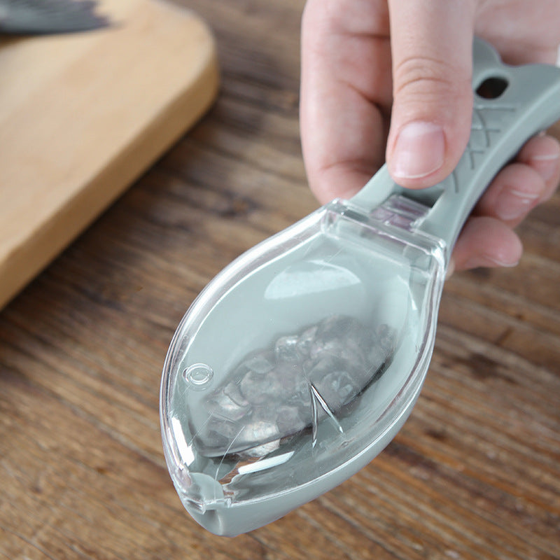 Modern Fish Scaler Scraper Tool with Mess-Free Cover, 20cm Length