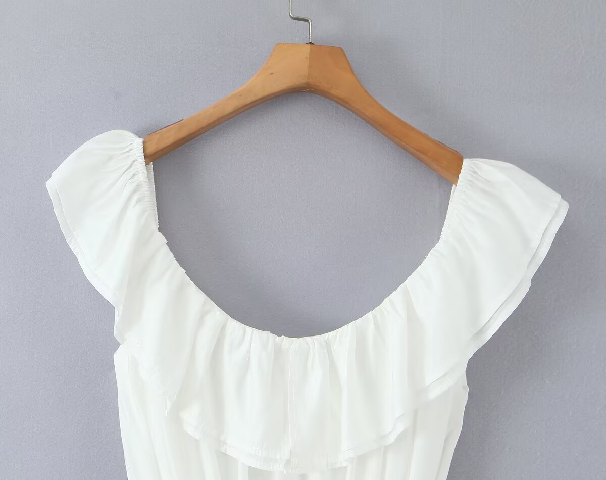 French Sexy Deep U Neck Fitted Waist Bowknot Lace up Dress Slim Fit Slimming Sexy Vest Dress