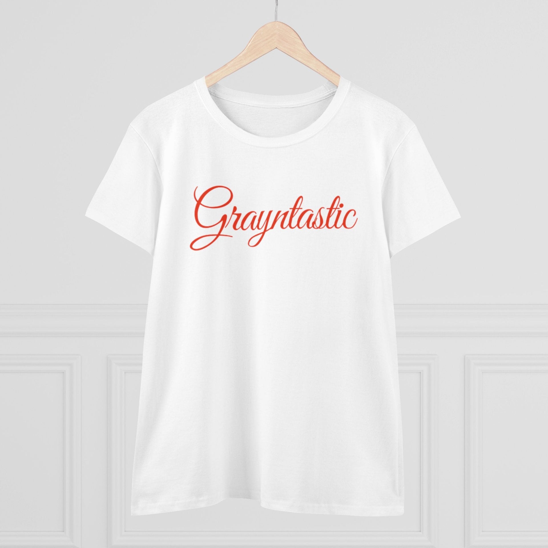 Women's Midweight Cotton T-Shirt - Casual Minimalist Crew