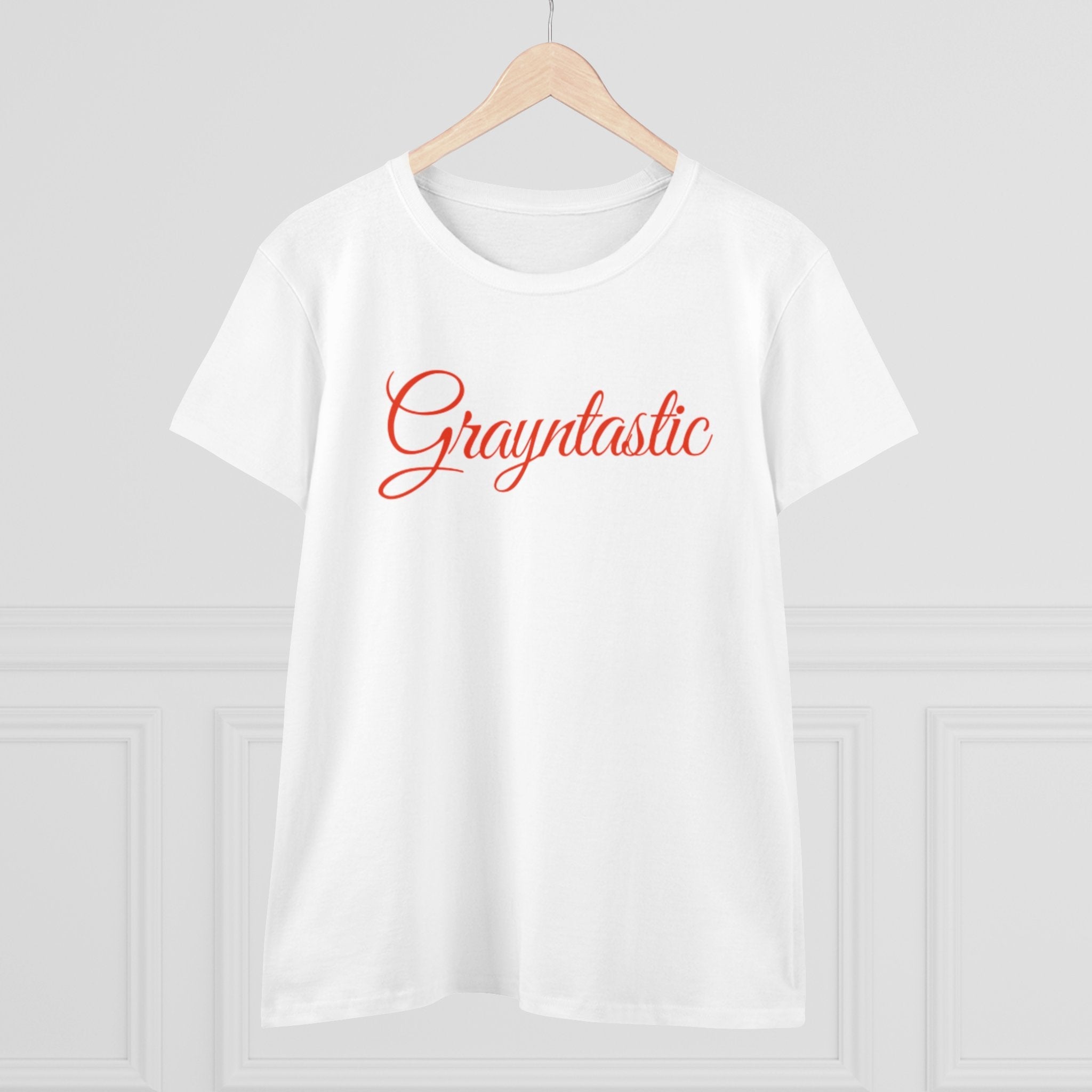 Women's Midweight Cotton T-Shirt - Casual Minimalist Crew