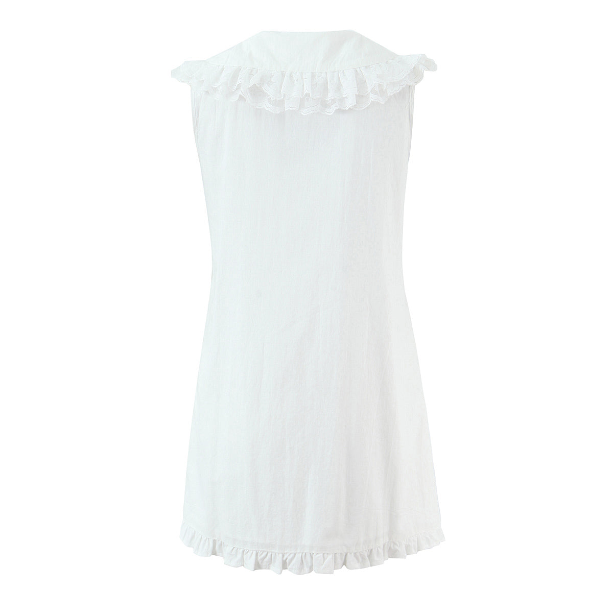 Women Clothing Sweet Sleeveless Ruffled V neck Dress