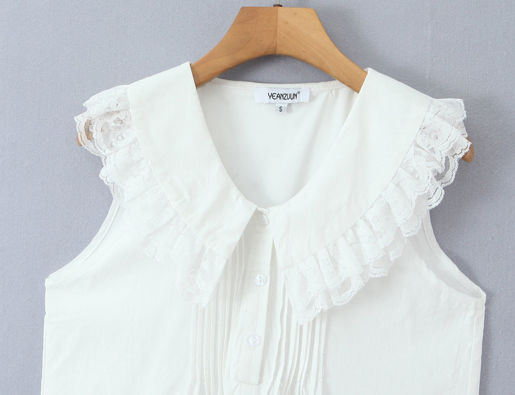 Women Clothing Sweet Sleeveless Ruffled V neck Dress