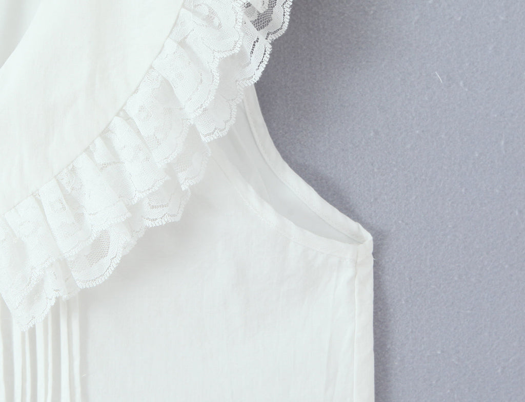 Women Clothing Sweet Sleeveless Ruffled V neck Dress