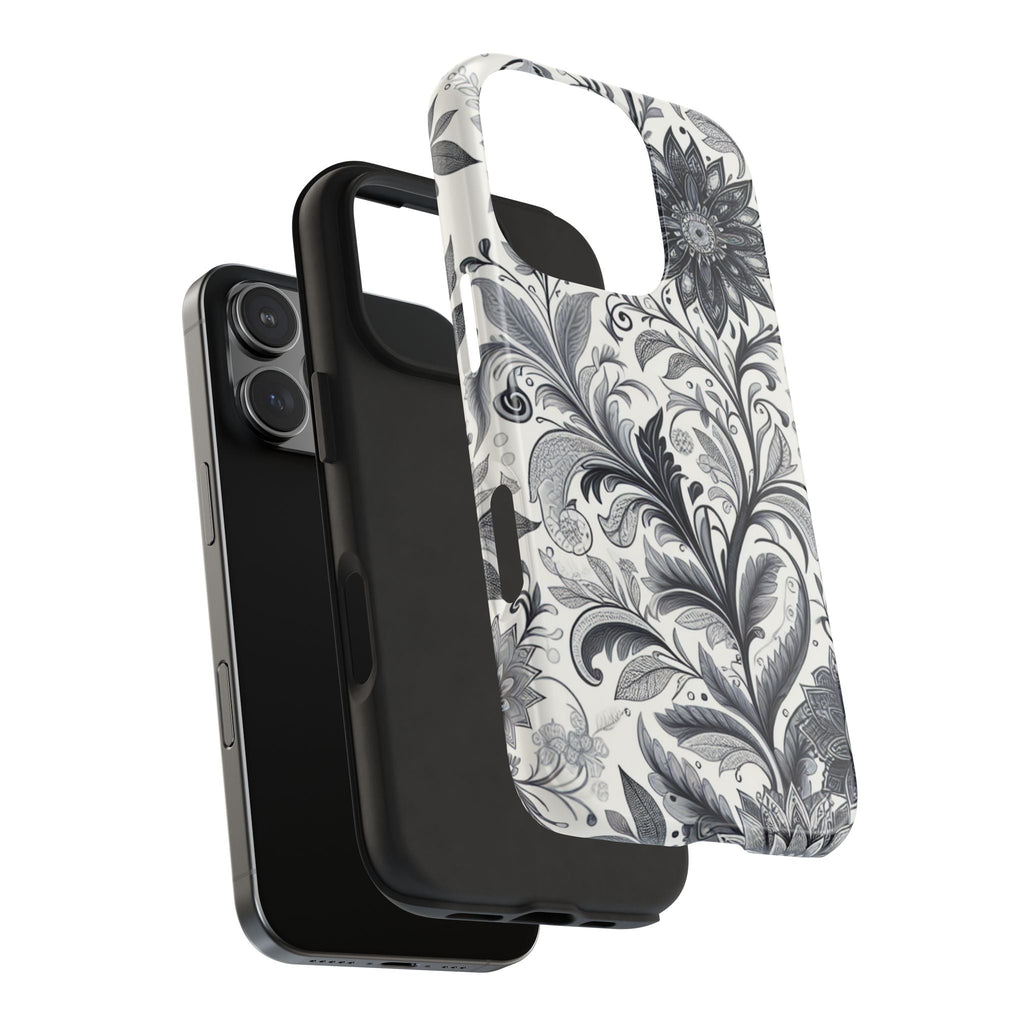 Floral Tough Phone Cases, Durable Phone Cover, Stylish Floral Design, Gift for Her, Trendy Tech Accessories, Birthday Present