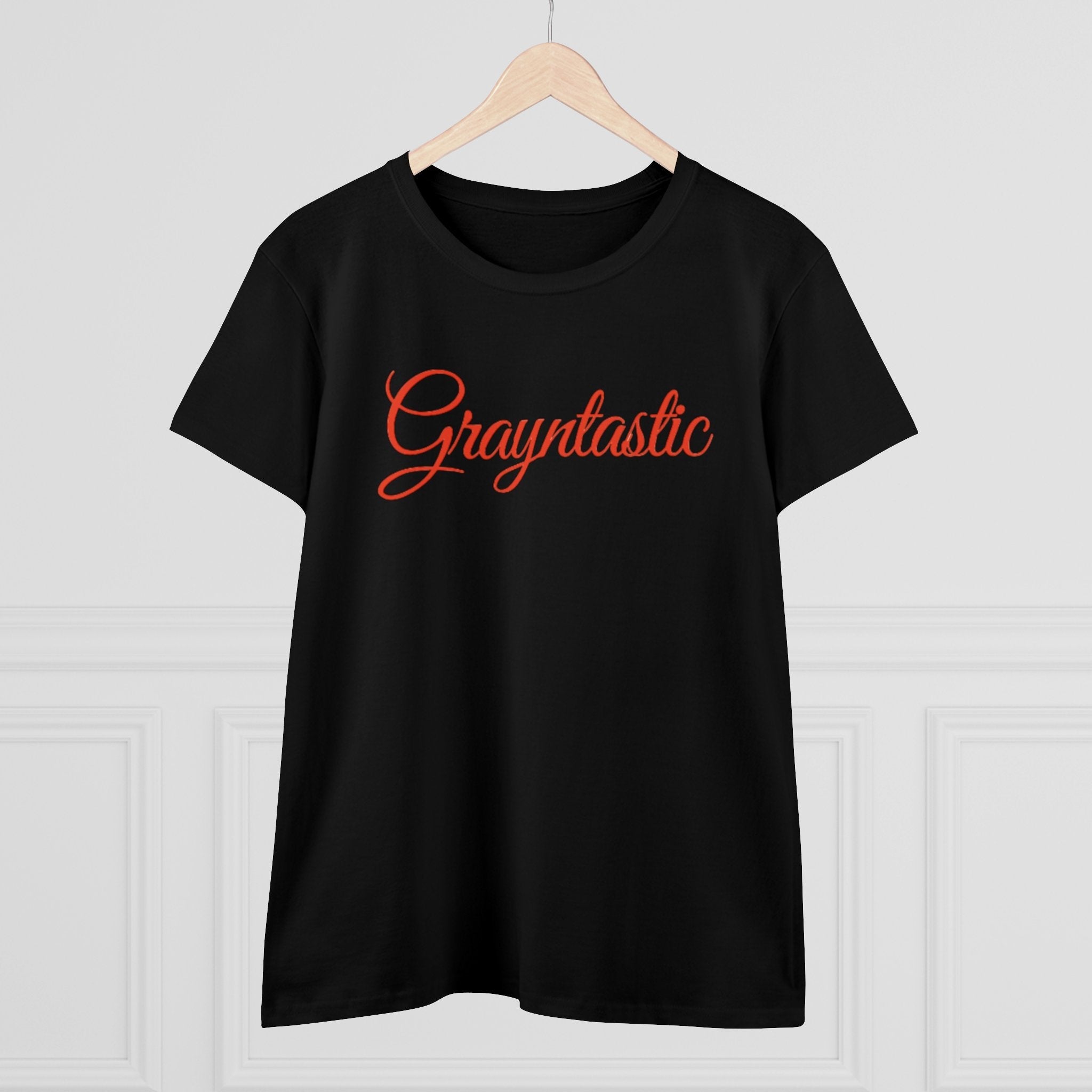 Women's Midweight Cotton T-Shirt - Casual Minimalist Crew