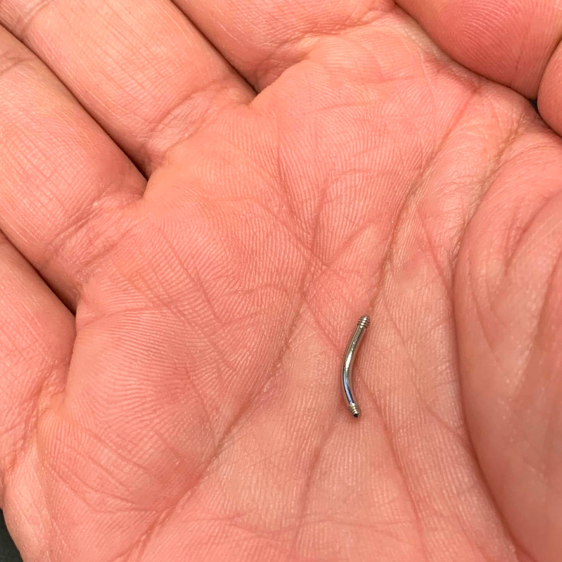 14G 316l Stainless Steel Replacement Curved Barbell 3/8
