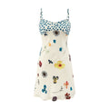 Summer Sexy Short Slim Fit Holiday Short Dress Tie Shoulder Floral Strap Dress
