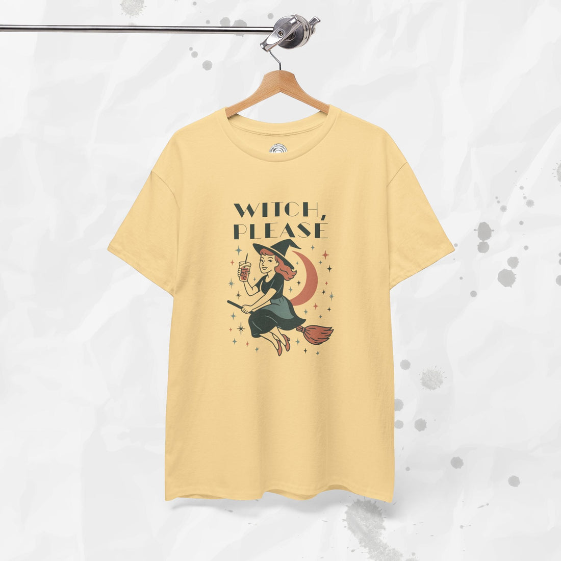 Witch Please Graphic T-Shirt Vintage Style Witchy Crewneck Tee - Image 11