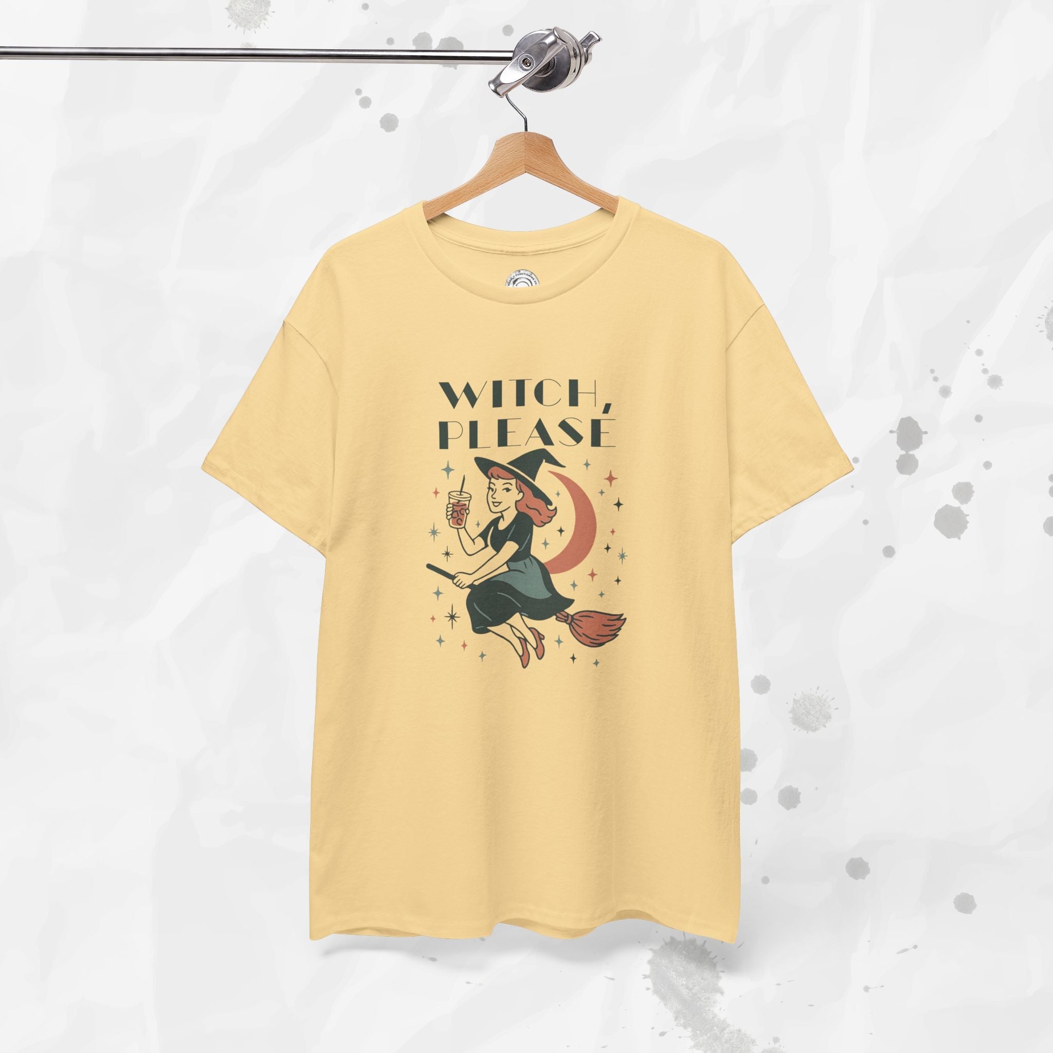 Witch Please Graphic T-Shirt Vintage Style Witchy Crewneck Tee - Image 11