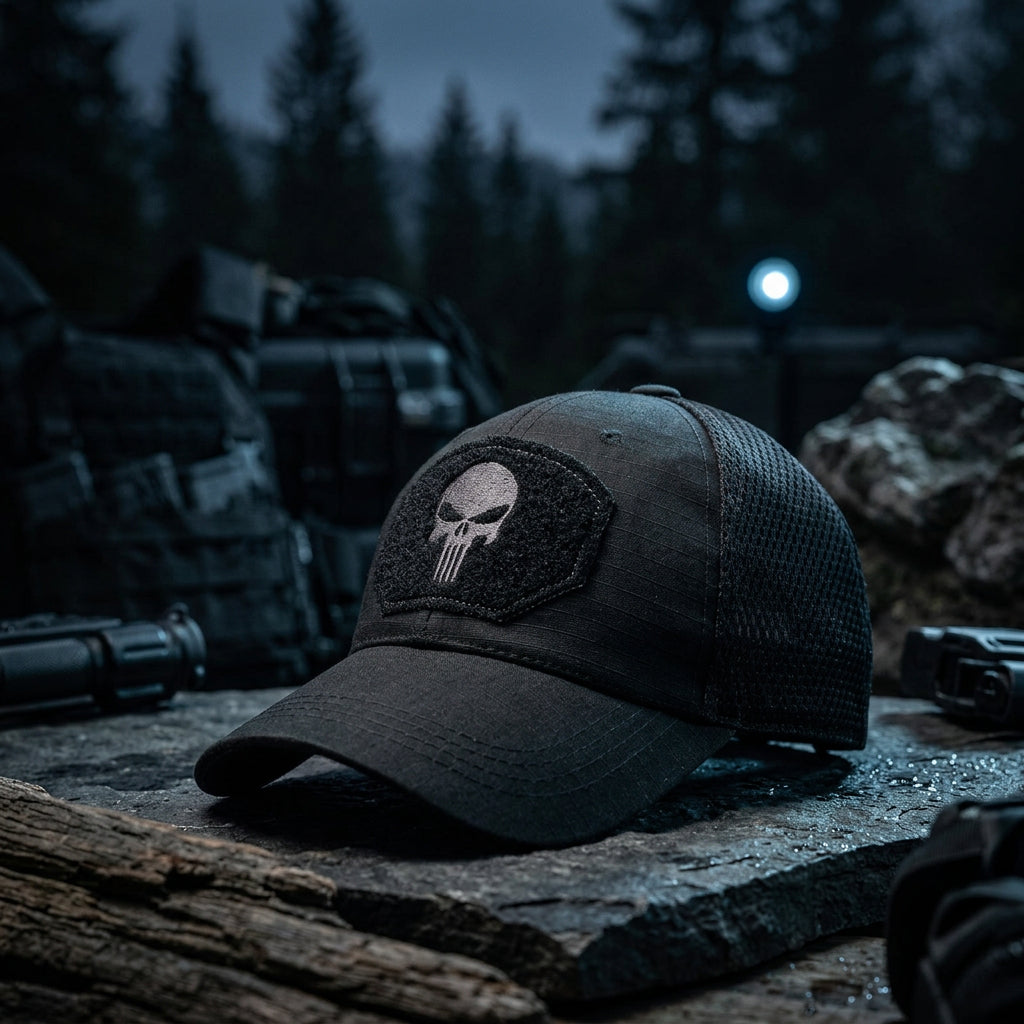 Embroidered Mesh Camouflage Baseball Cap