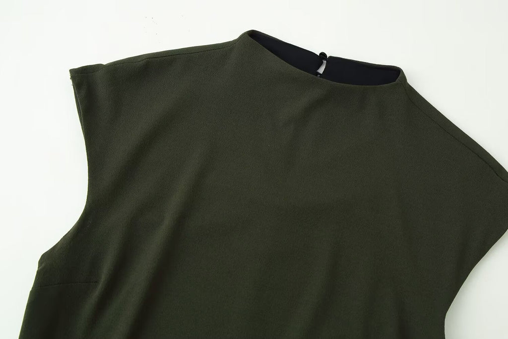 Women Clothing Spring Ruffles Laminated Decoration Short Dress