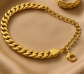 Hypoallergenic Gold Chain Bracelet - Nickel Free Stainless Steel Jewelry for Sensitive Skin