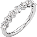 Éloise 14K White Gold 1 1/2 CTW Hexagon Lab-Grown Diamond Anniversary Band