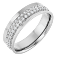 Céleste 14K white gold band featuring 94 lab-grown diamonds in a contoured setting.