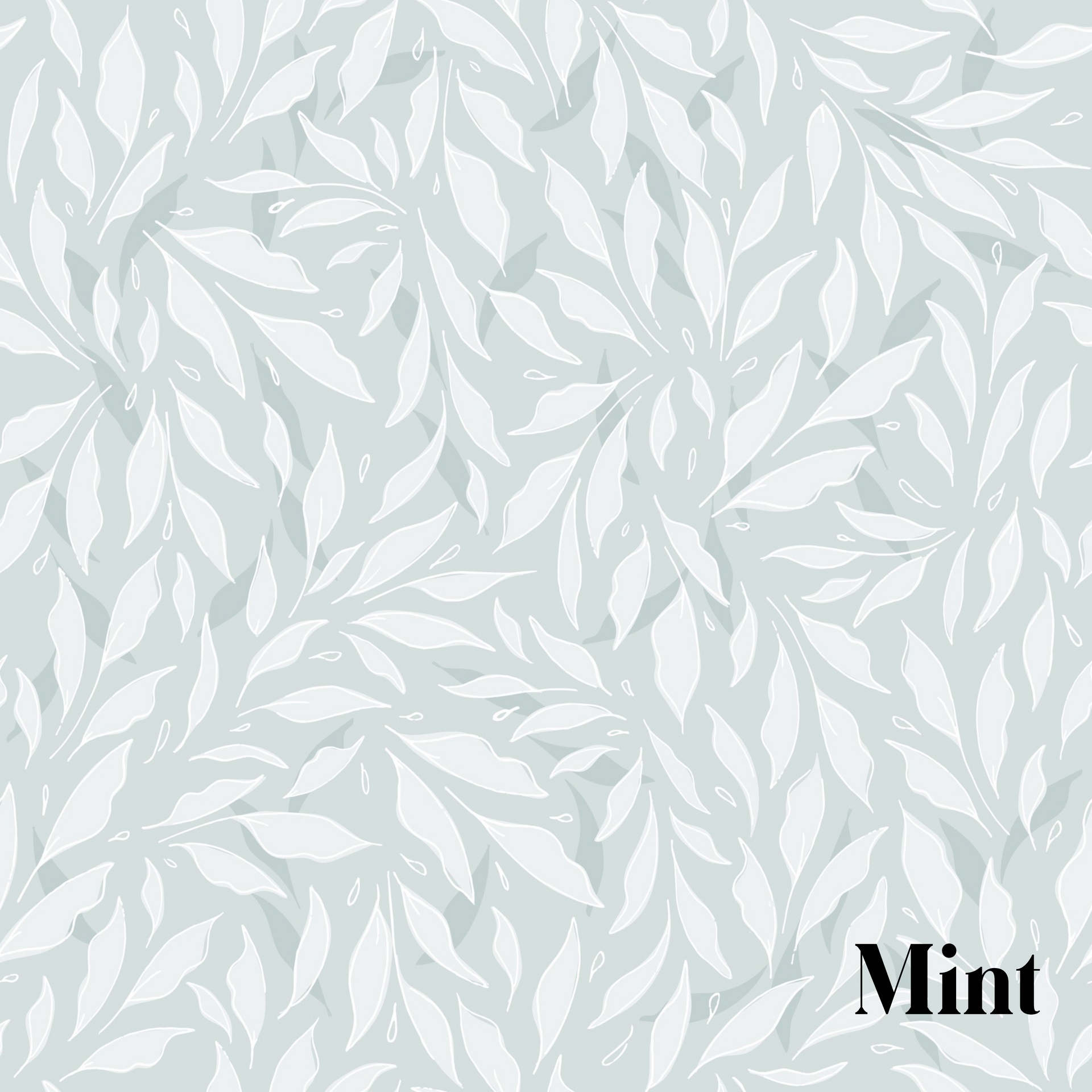 Haven Removable Wallpaper in Blue, Pink and Mint