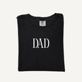 Heavyweight garment-dyed black unisex cotton Dad Tee.