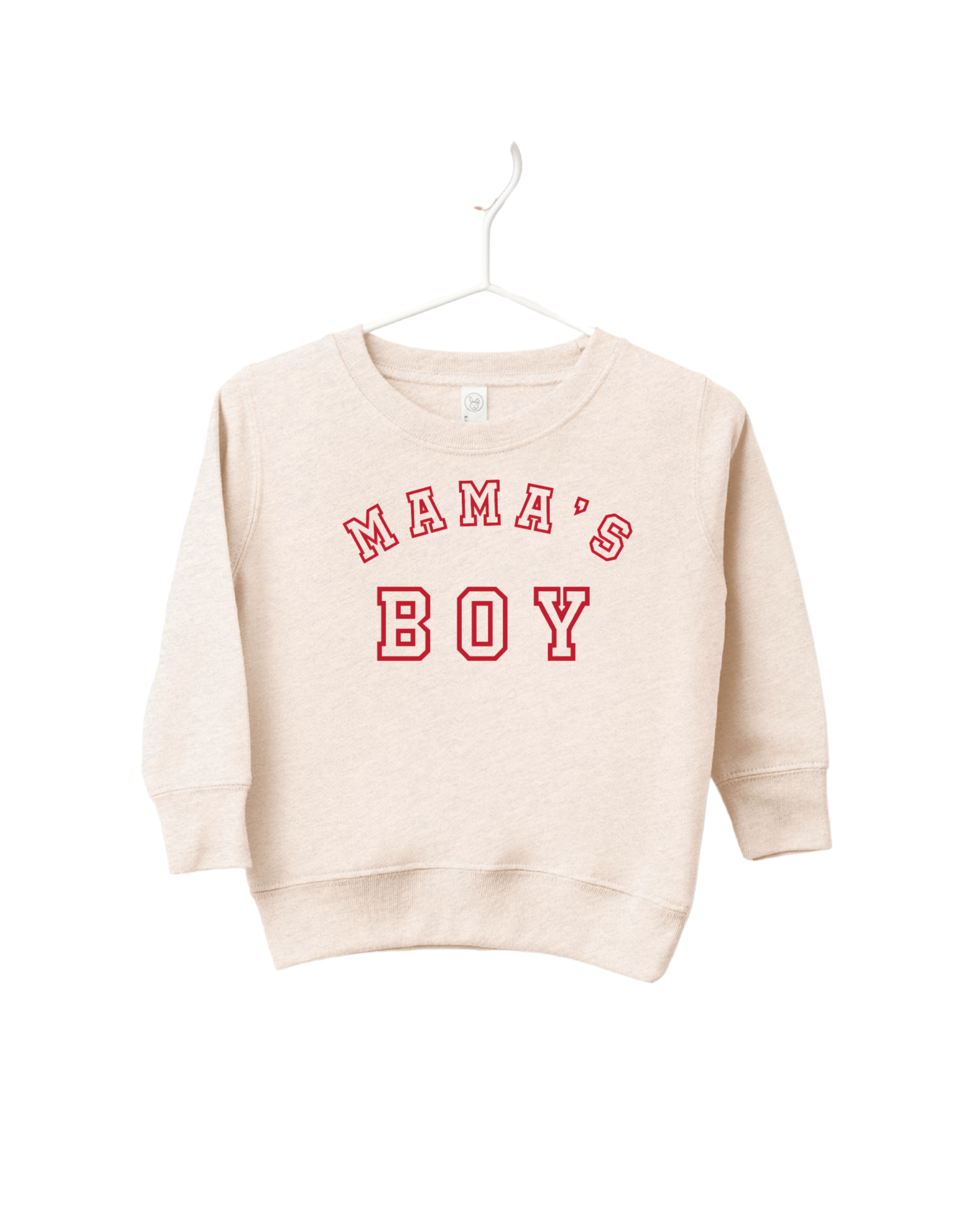 Kids Mama's Boy Varsity Pullover Soft Knit Long Sleeve Top