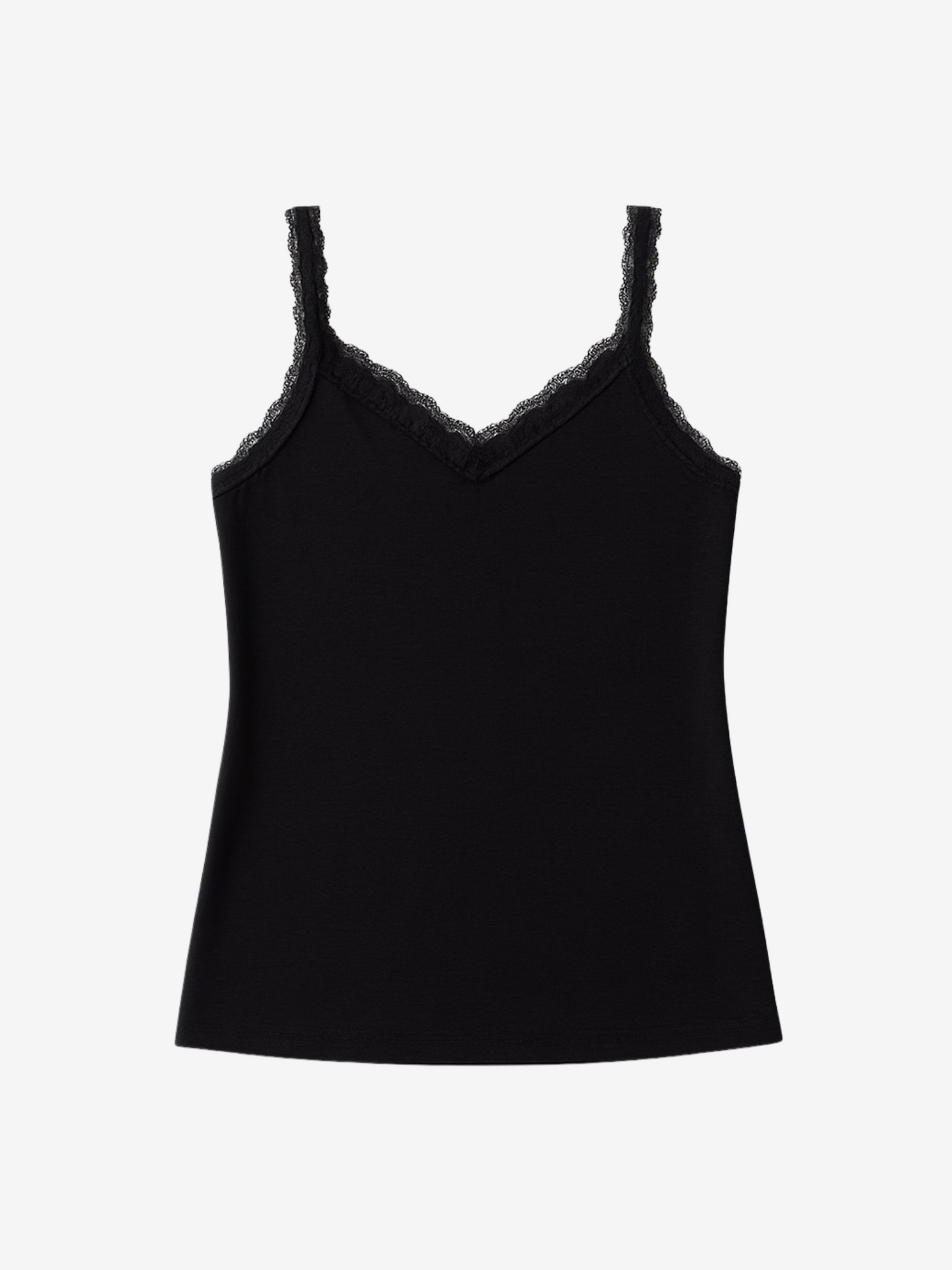 Ginger Lace Trim Cami with Moisture-Wicking Fabric
