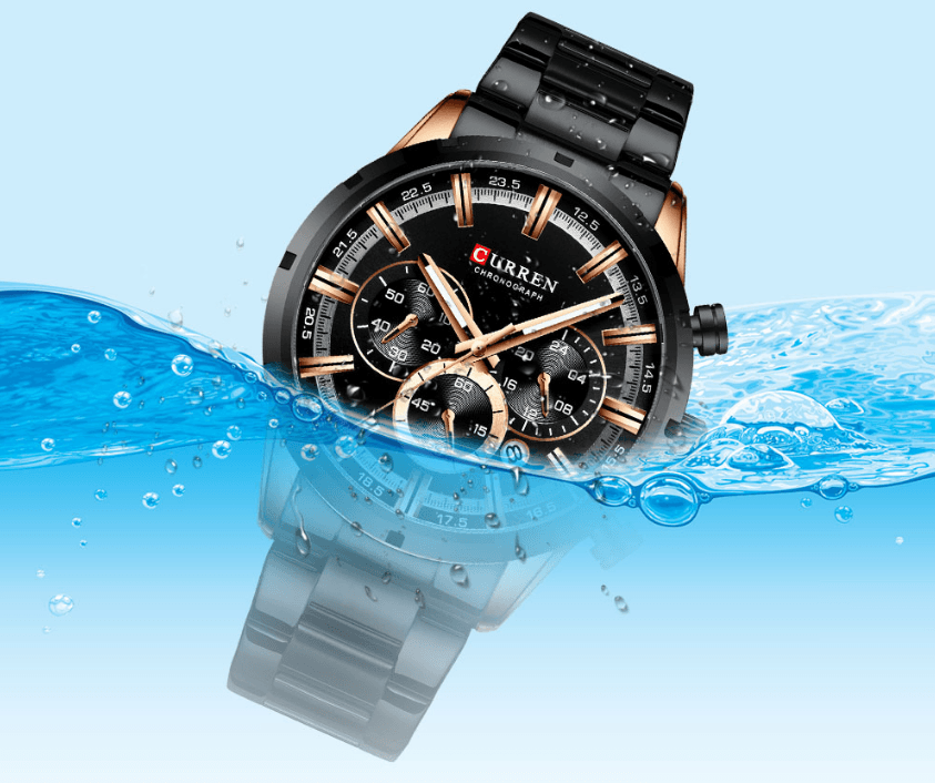 CURREN Men's Waterproof Sport Chronograph Watch with Date Display