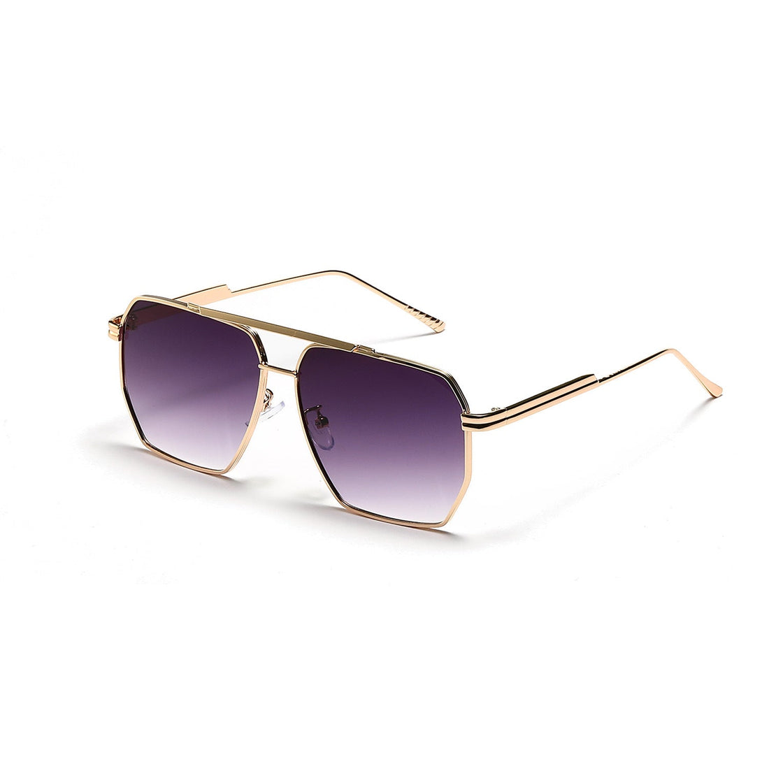 Double Beam Large Frame Sunglasses Retro Modern Eyewear