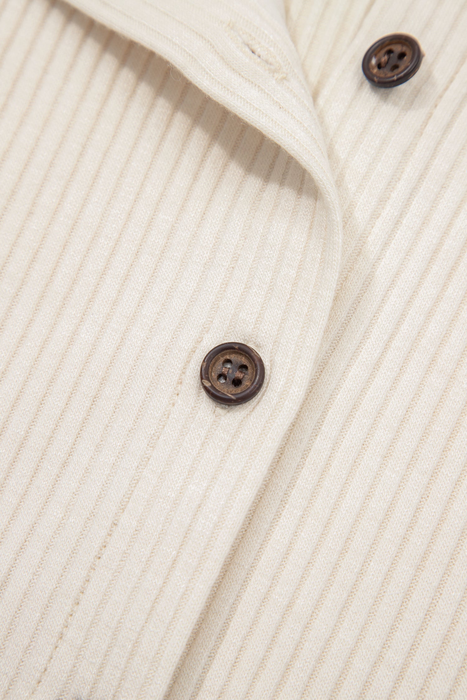 White Ribbed Texture Button Down Shirt with Leopard Patchwork
