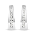 14K Gold 1/4 Cttw Channel-Set Brilliant Round-Cut Diamond Hoop Earrings (H-I Color, I1-I2 Clarity)